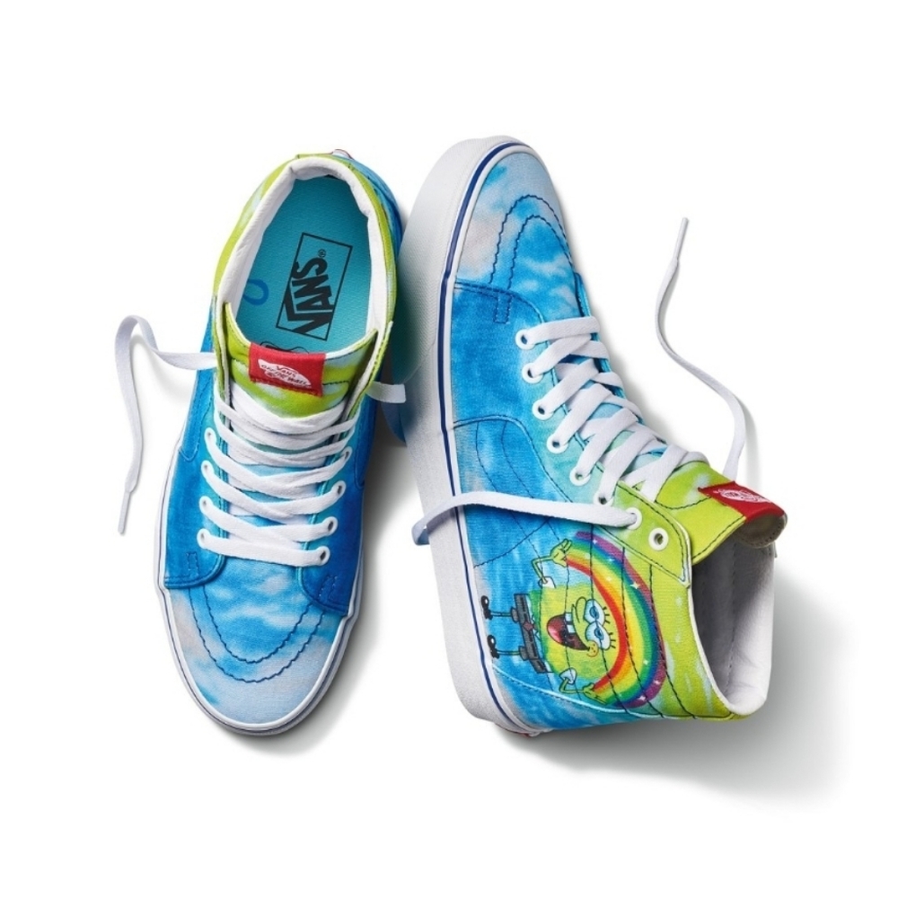 Vans X Spongebob Imagination LIMITED EDITION 8-Hi Blue Sea Canvas Women Size 6.5